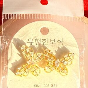 Gold Butterfly Earrings
